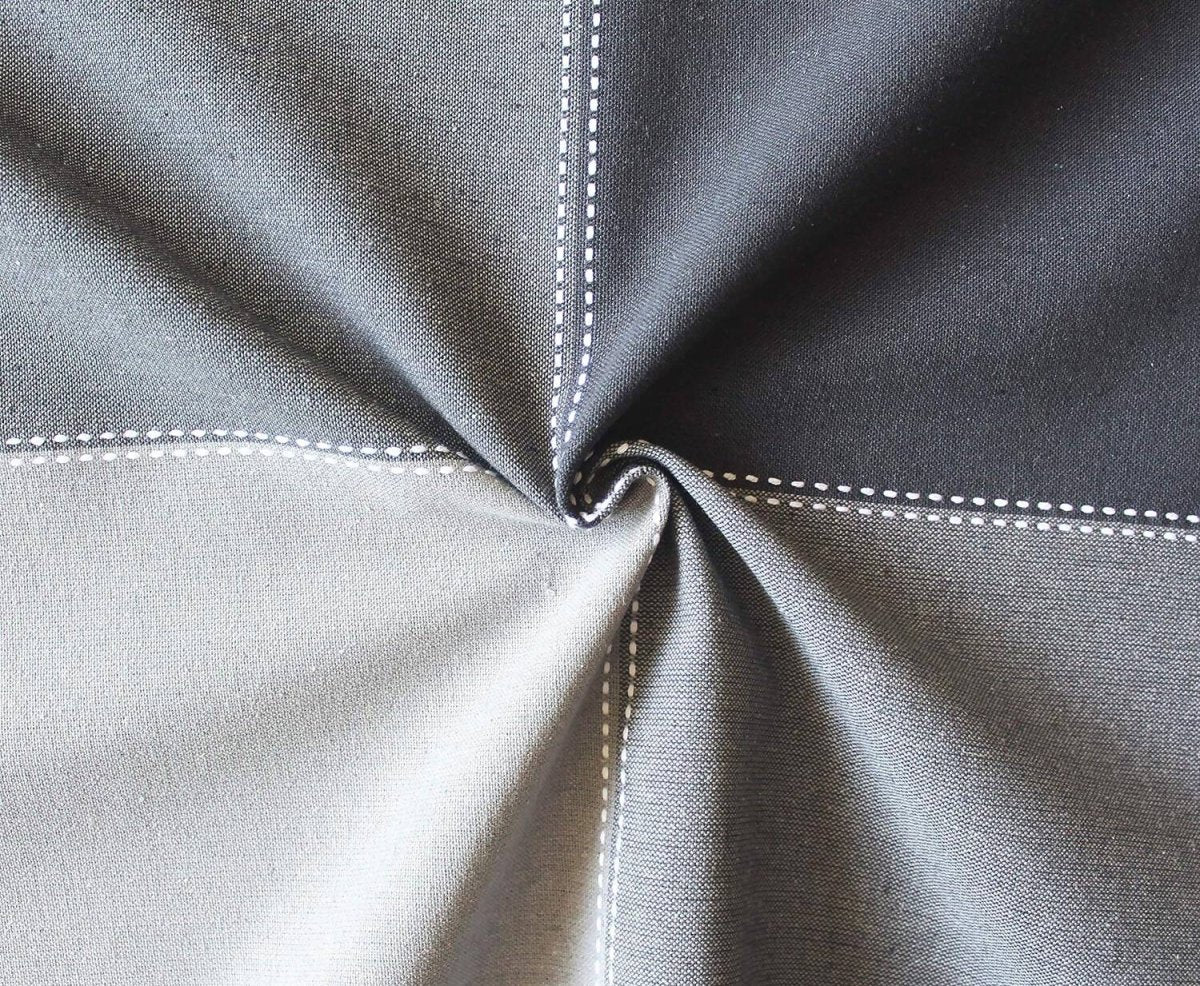 Airwill 100% Cotton Checkered Pattern 4 Seater Square Table Cover - Black & Grey - Distacart