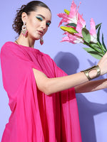 Thumbnail for InWeave Fuchsia Rayon Cowel Style Kaftan
