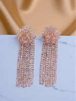 Thumbnail for Inhanns Handmade Crystal Waterfall Earrings - Long - Baby Pink Big - Distacart