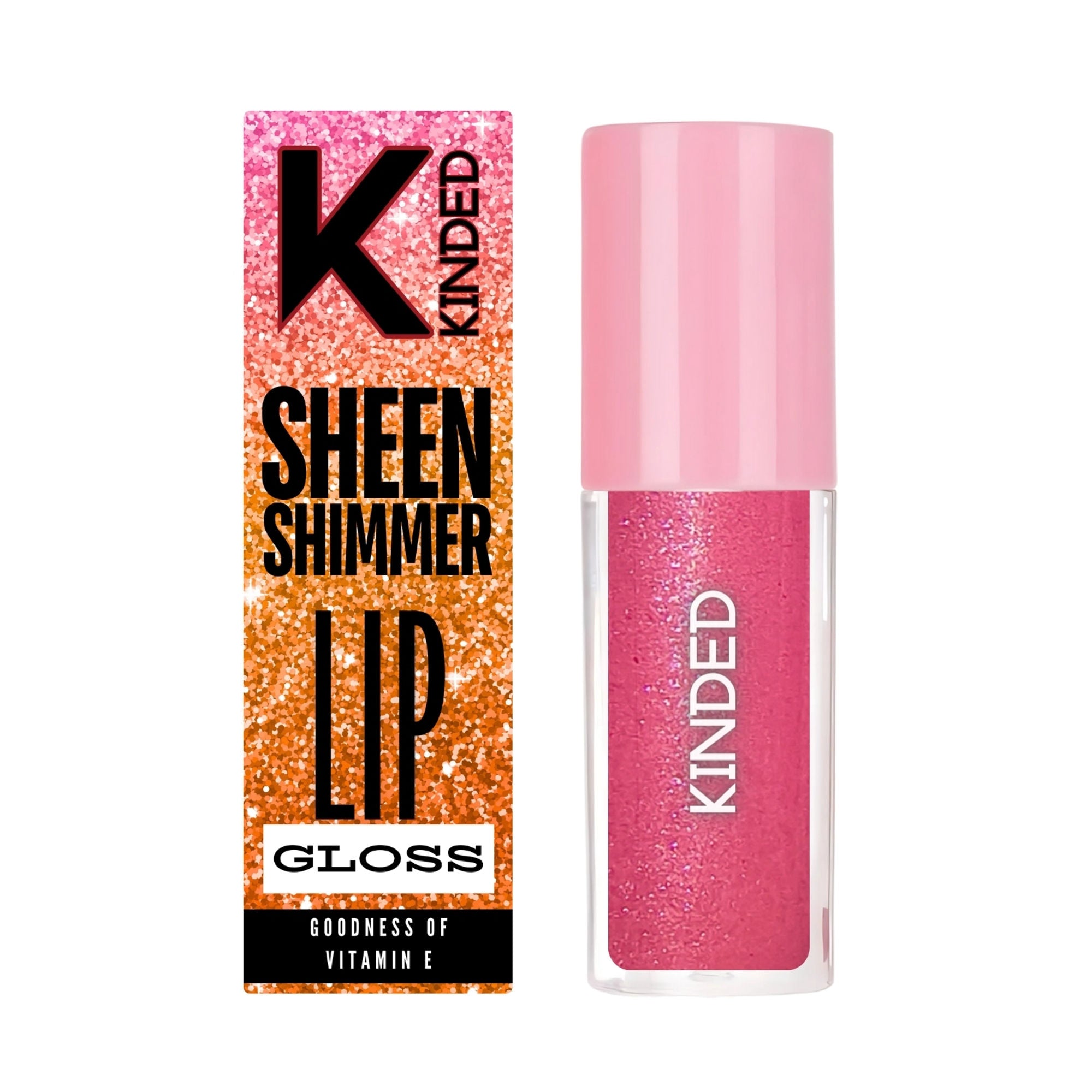 kinded sheen shimmer lip gloss 02 cosmos pink
