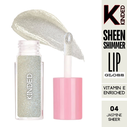 kinded sheen shimmer lip gloss 04 jasmine sheer
