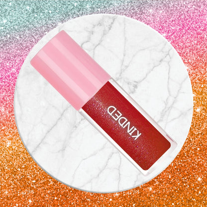 kinded sheen shimmer lip gloss 05 hibiscus red