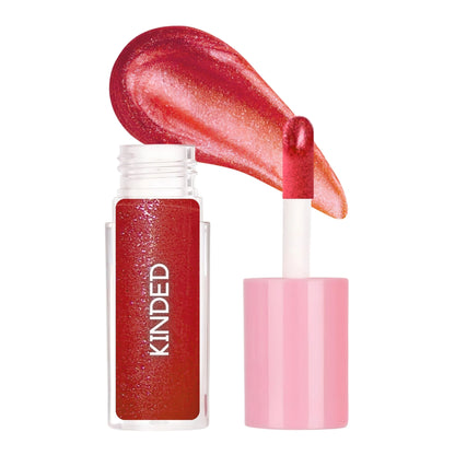 kinded sheen shimmer lip gloss 05 hibiscus red