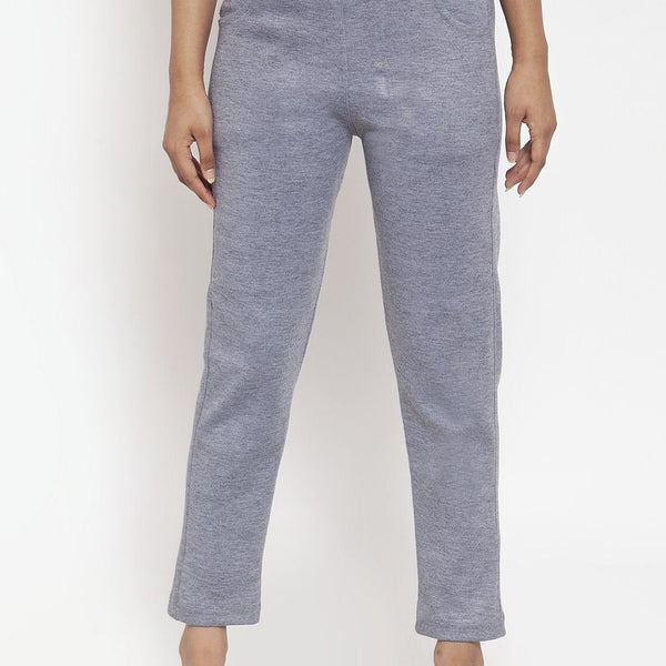 TAG 7 Women Grey Woolen Ankle-Length Leggings Pants - Distacart