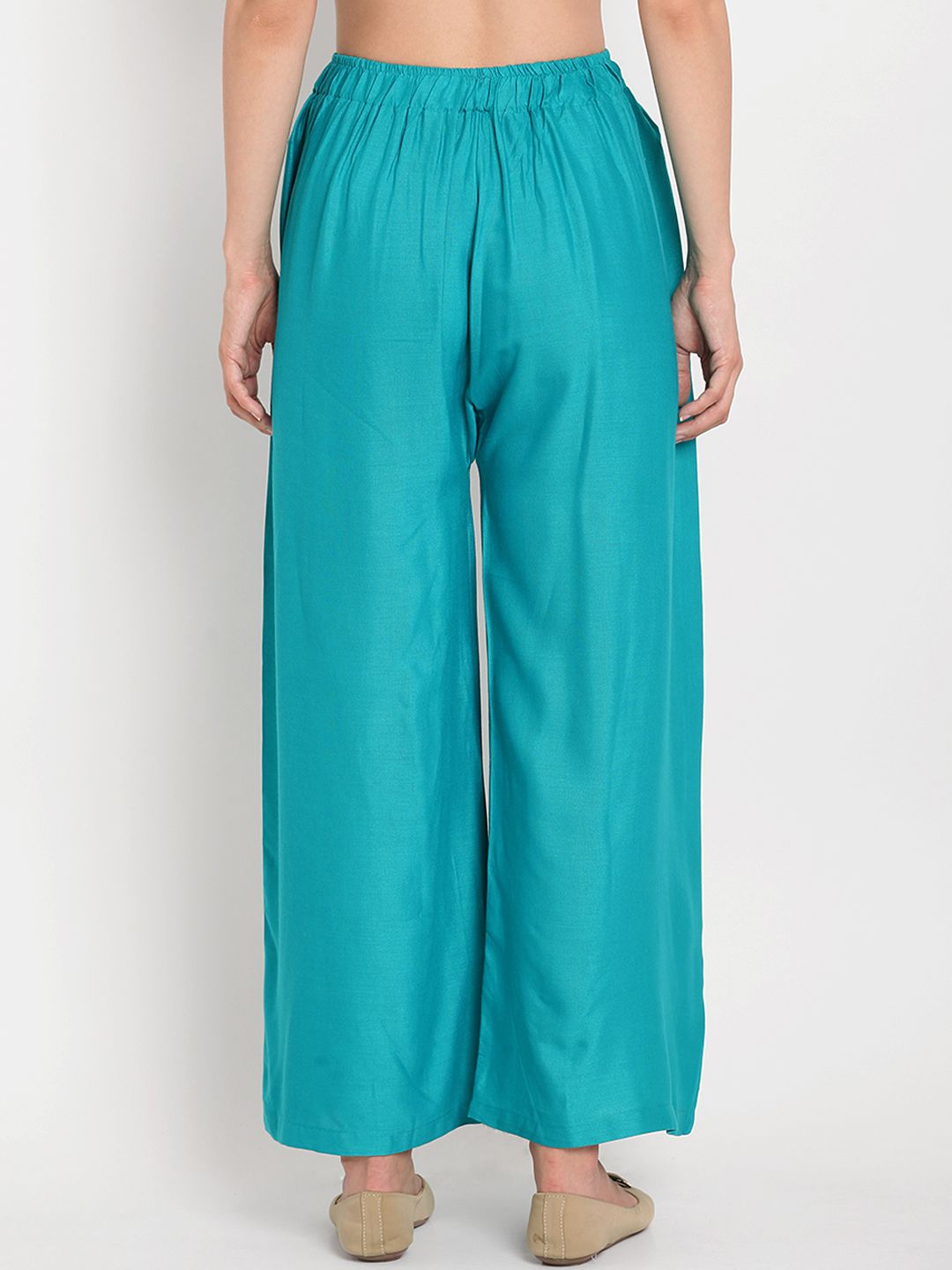 TAG 7 Women Pack of 2 Solid Flared Palazzos