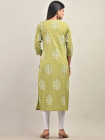 Thumbnail for Swasti Tie-Up Neck Floral Printed Pure Cotton Kurta