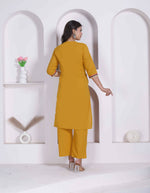 Thumbnail for Miravan Womens Yellow Kurta And Palazzo Set - Dista