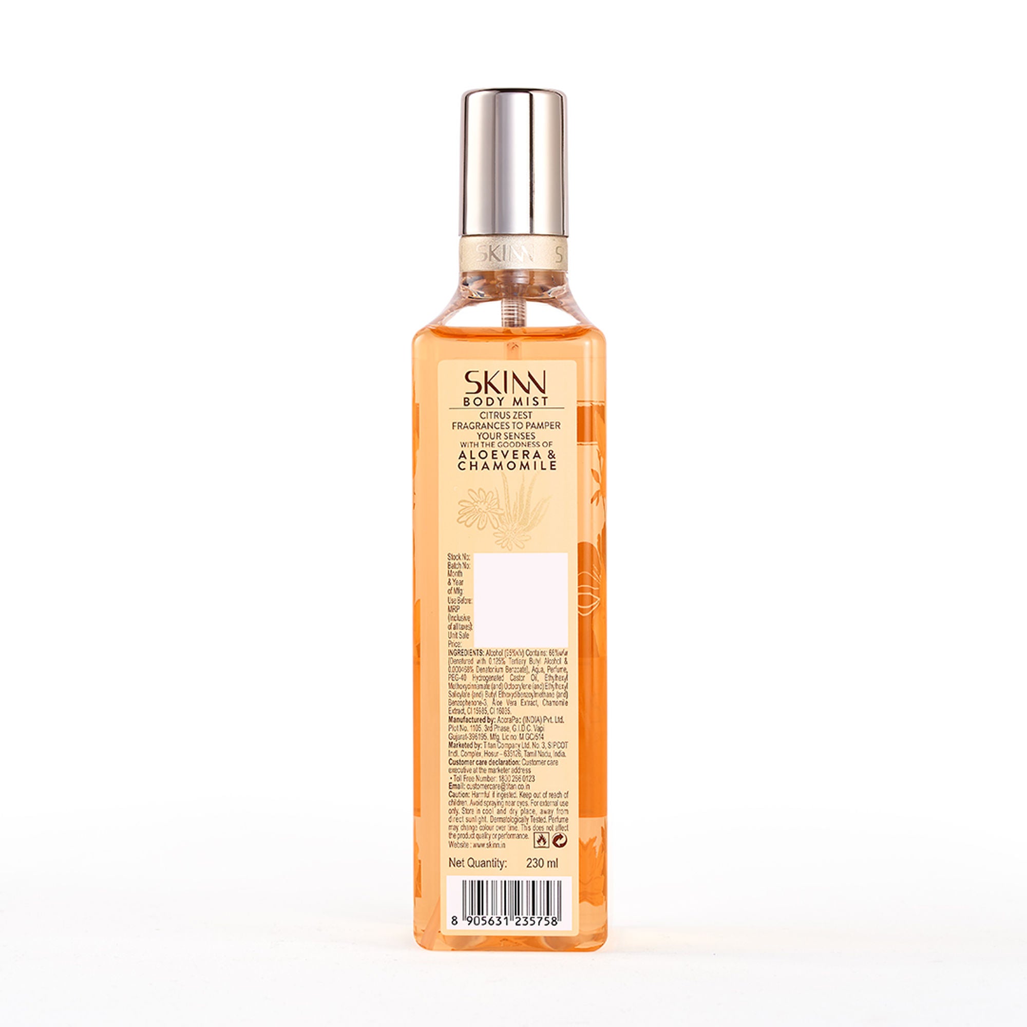 Skinn By Titan Citrus Zest Body Mist For Her - Dista