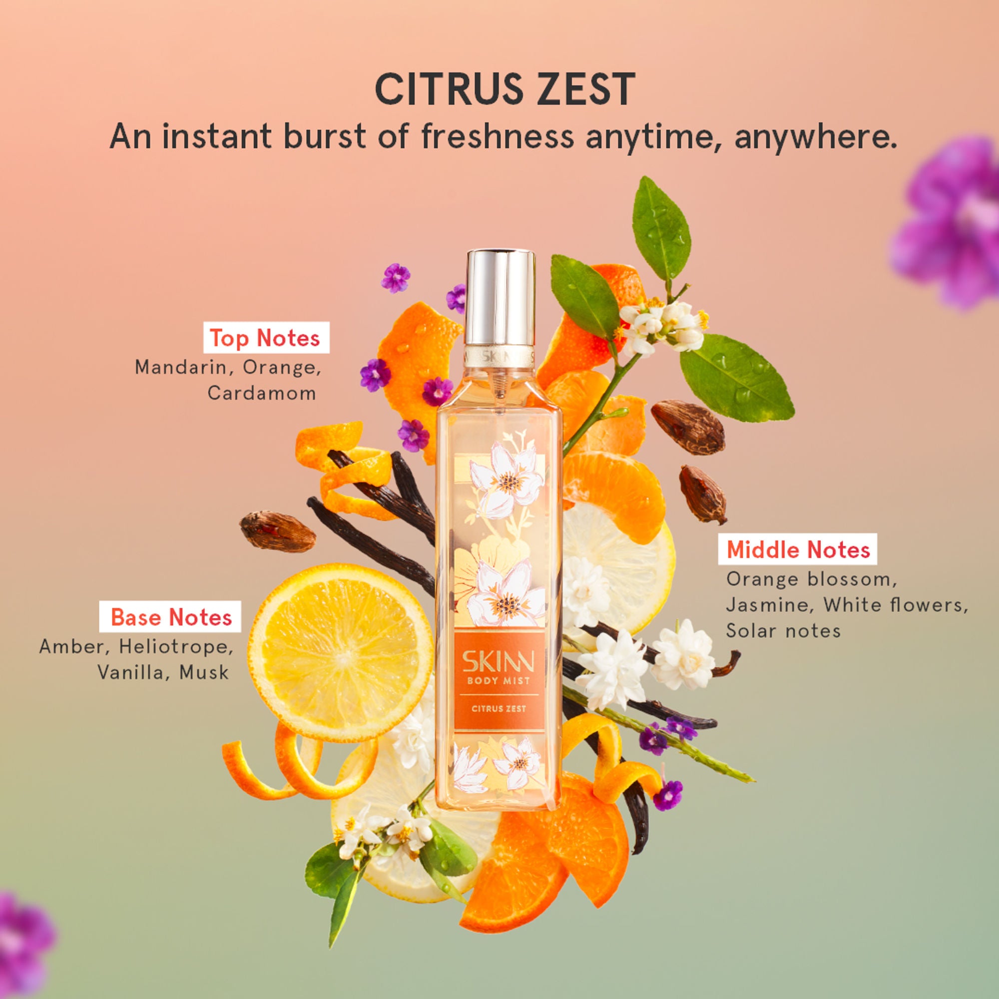 Skinn By Titan Citrus Zest Body Mist For Her - Dista
