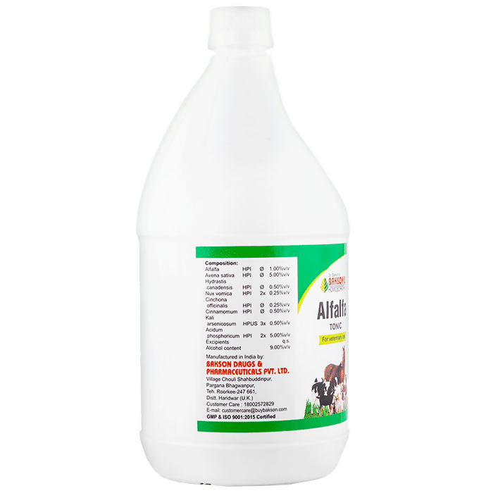 Bakson's Homeopathy Alfalfa Tonic For Veterinary Use - Distacart