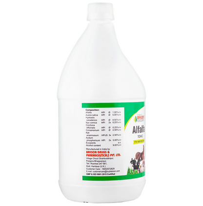 Bakson's Homeopathy Alfalfa Tonic For Veterinary Use - Distacart