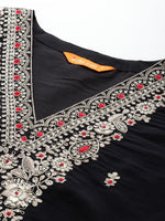 Thumbnail for Indo Era Ethnic Motifs Embroidered Sequinned Kurta With Trousers & Dupatta