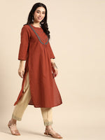 Thumbnail for All About You Women Ethnic Motifs Embroidered Thread Work Kurta - Distacart