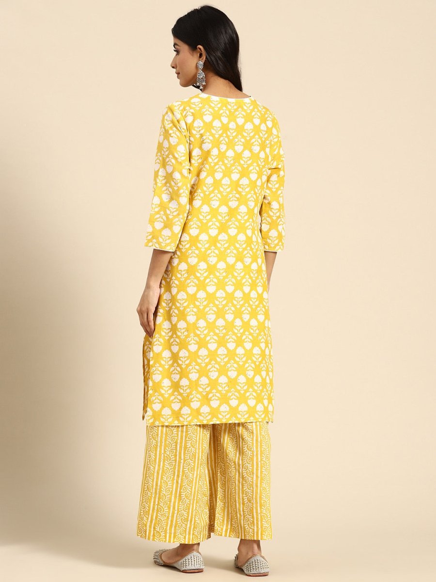 All About You Printed Kurta with Palazzos - Distacart