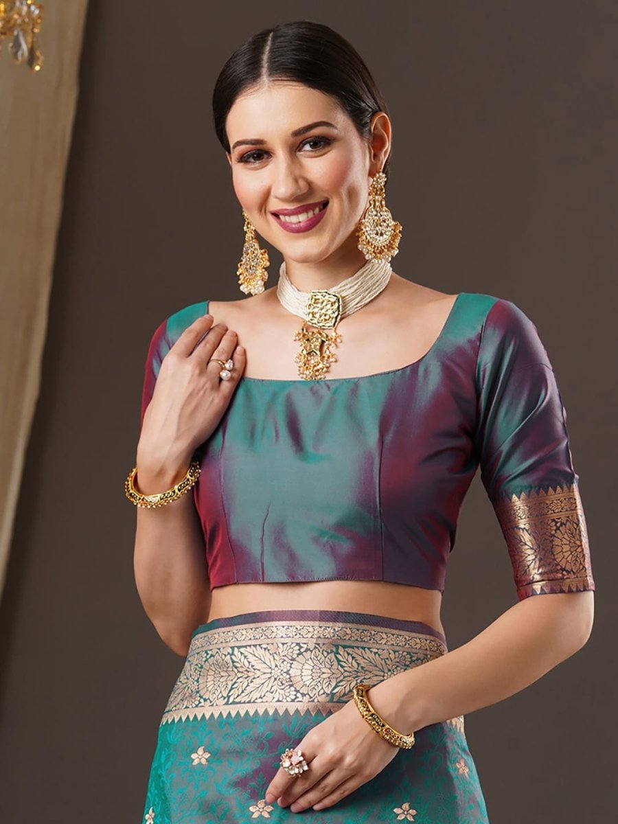 Anouk Woven Design Zari Banarasi Saree - Distacart