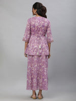 Thumbnail for AURELIA Ethnic Motif Printed Sequinned Cotton Fit & Flare Midi Dress