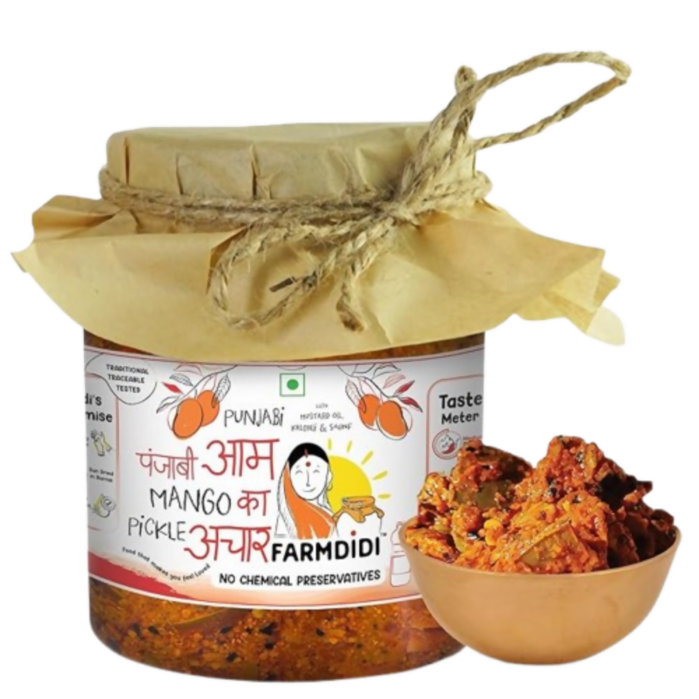 FarmDidi Punjabi Mango Pickle - Tangy & Salty - Distacart