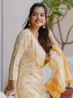 Thumbnail for Anouk Women Floral Printed Regular Aari Work Pure Cotton Kurta with Palazzos & With Dupatta