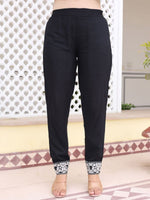 Thumbnail for Anouk Black Ethnic Motifs Printed Mandarin Collar Anarkali Kurta With Trousers & Dupatta