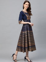 Thumbnail for AURELIA Printed A-Line Cotton Dress