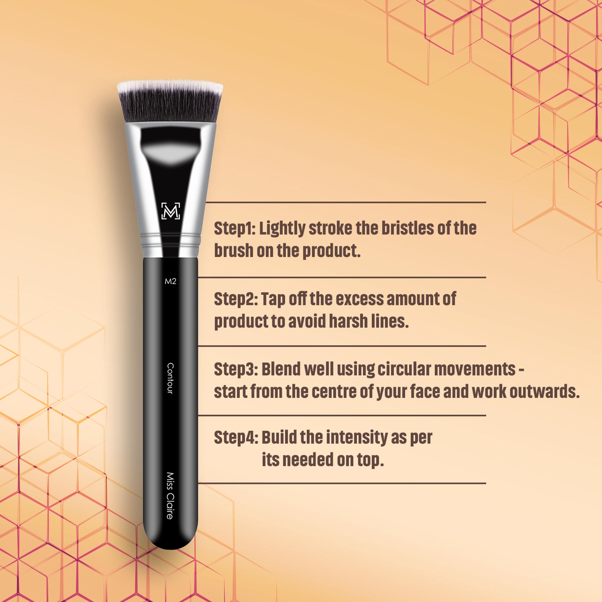 Miss Claire M2 - Contour Brush - Chrome