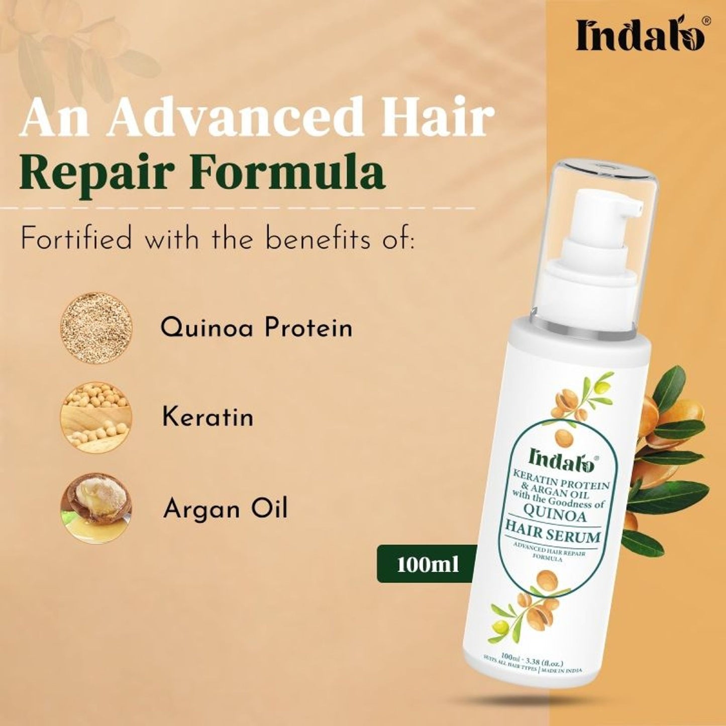 Indalo Keratin Quinoa Protein Hair Serum - Dista