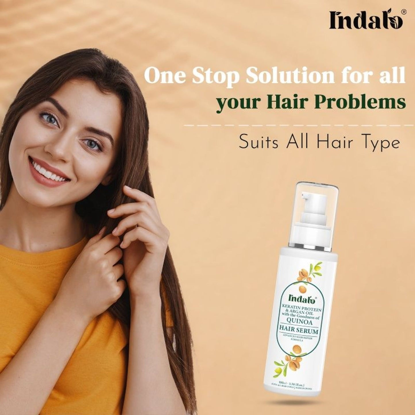 Indalo Keratin Quinoa Protein Hair Serum - Dista