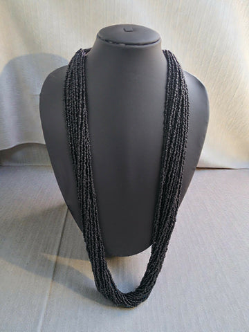 Inhanns Rangsaaz 20-Layer Luxe Long Beaded Only Necklace - Black Only Neckalce 20 Layer Long - Distacart