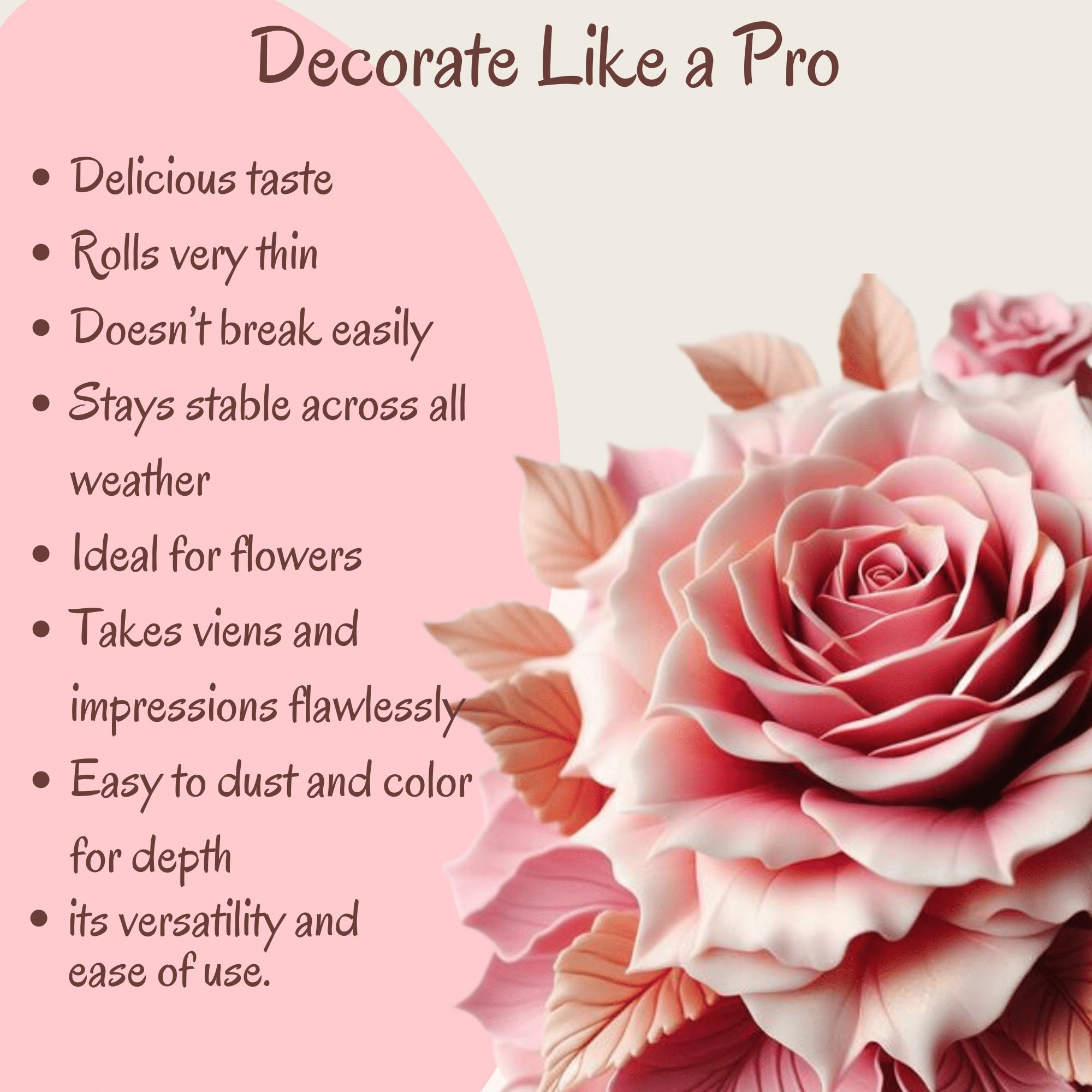 confect dusty pink gum paste br b 250 gms b