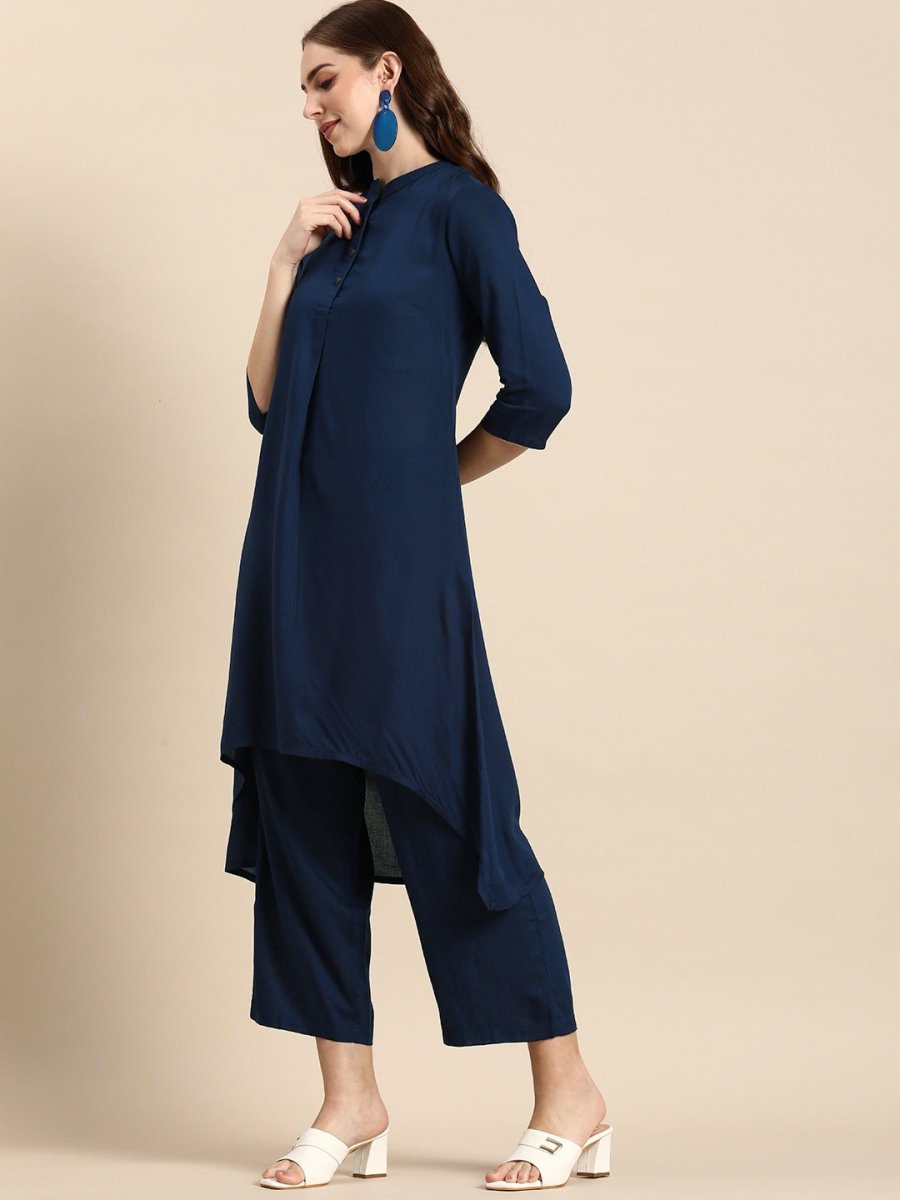 Anouk Women Solid Empire Kurta with Palazzos - Distacart