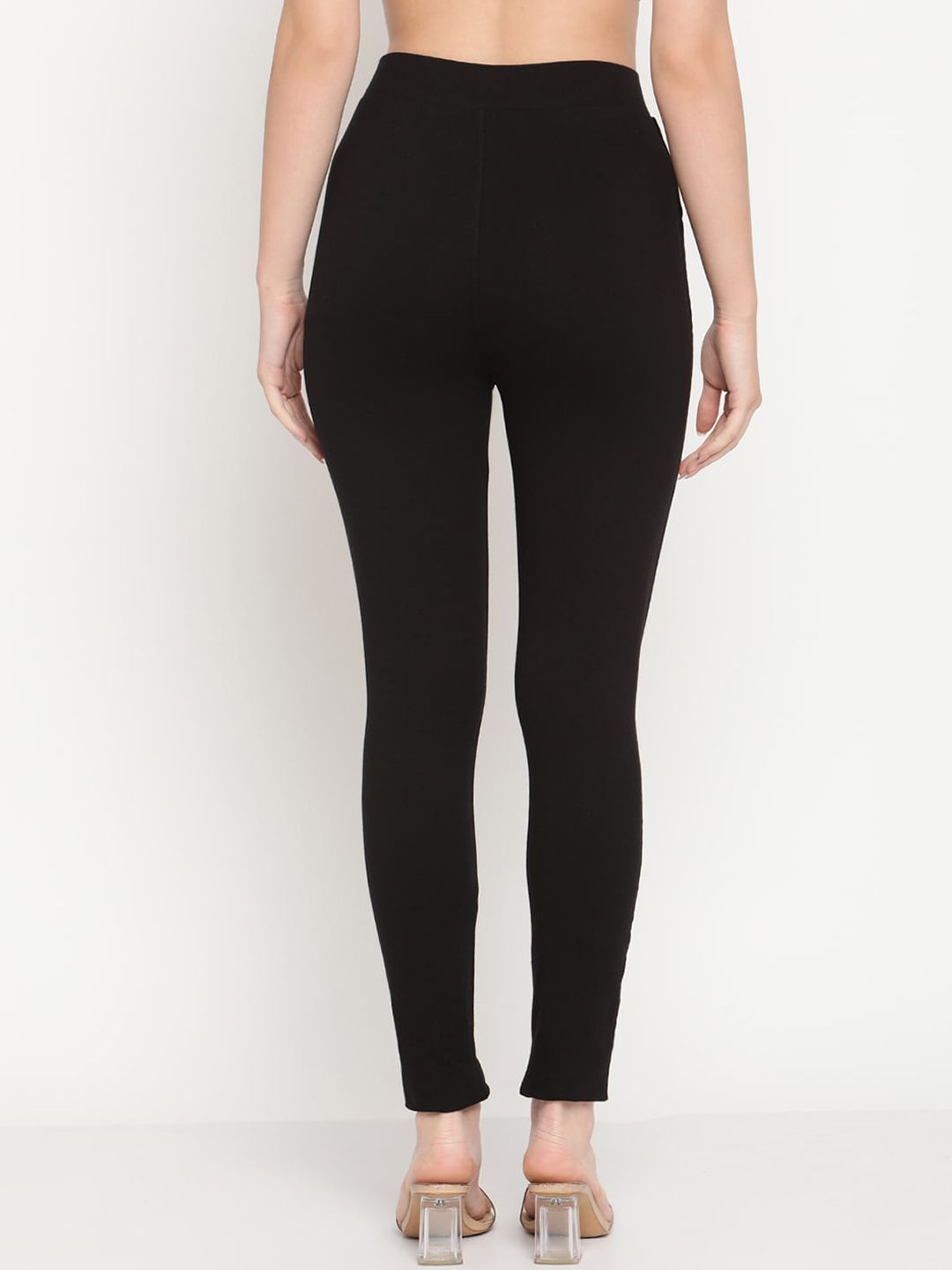 TAG 7 Set Of 2 Black Solid Leggings - Distacart
