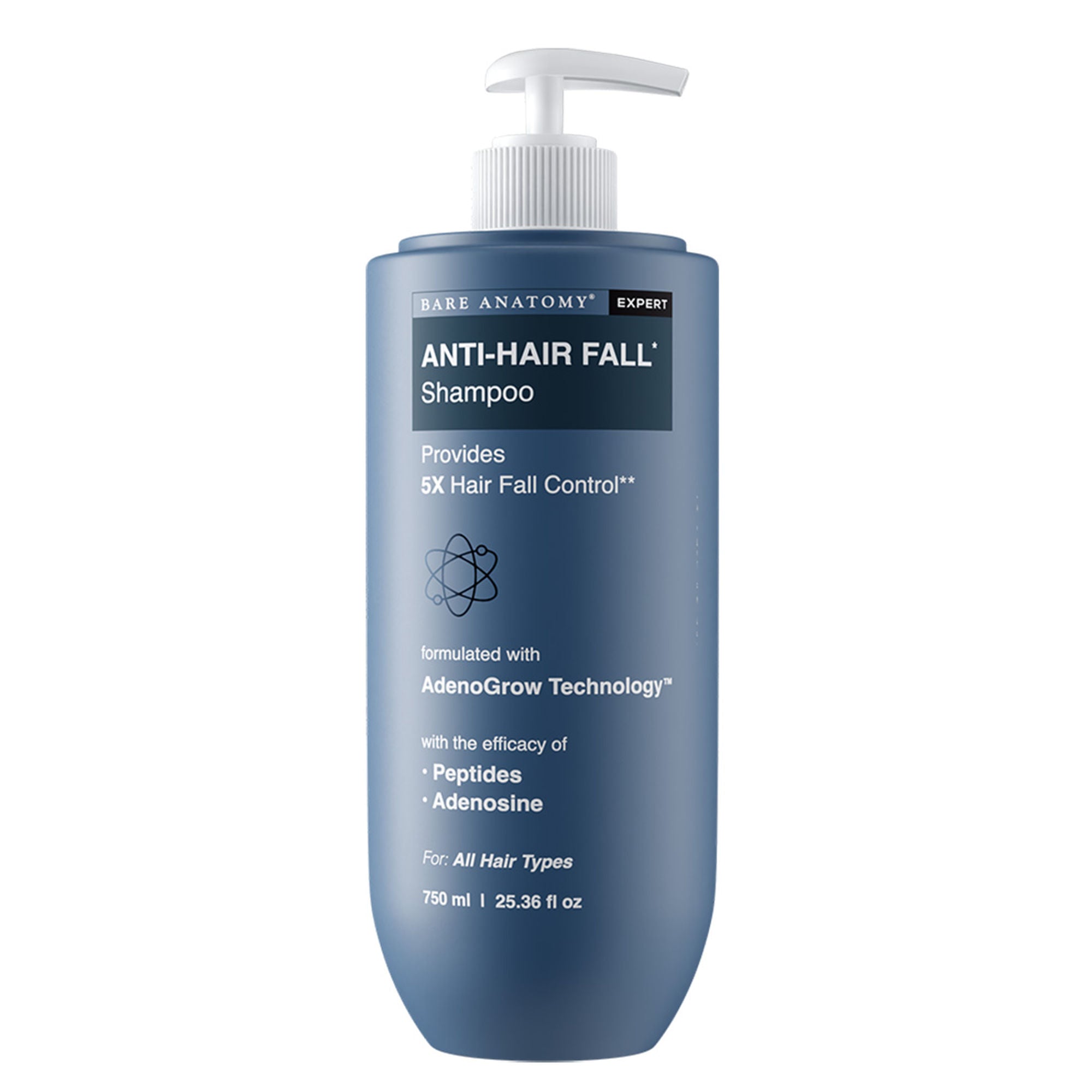 Bare Anatomy Anti-Hair Fall Shampoo 5X Hair Fall Control With Peptides - Dista