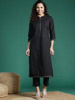 Thumbnail for Sangria Pure Cotton Kurta with Trousers - Distacart