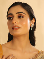 Thumbnail for Nuyug 22K Gold Plated Kundan Paradise Green Studs