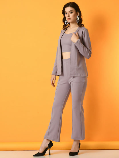 Myshka Women's Lavender Solid Jacket - Distacart