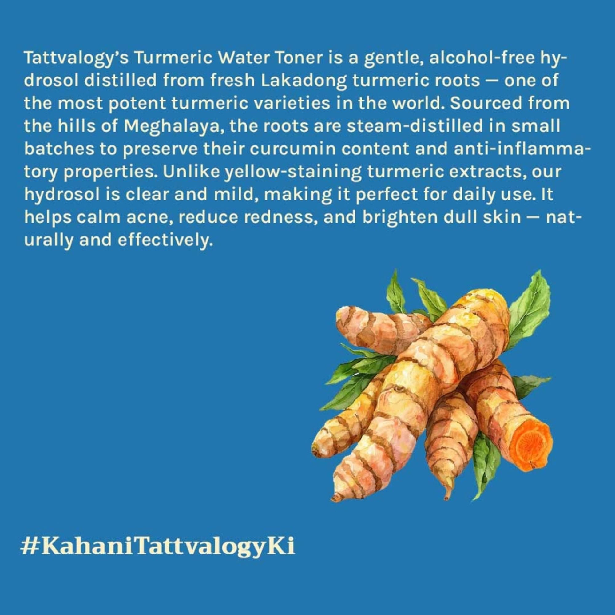 Tattvalogy Turmeric Radiance toner Natural Hydrosol - Distacart