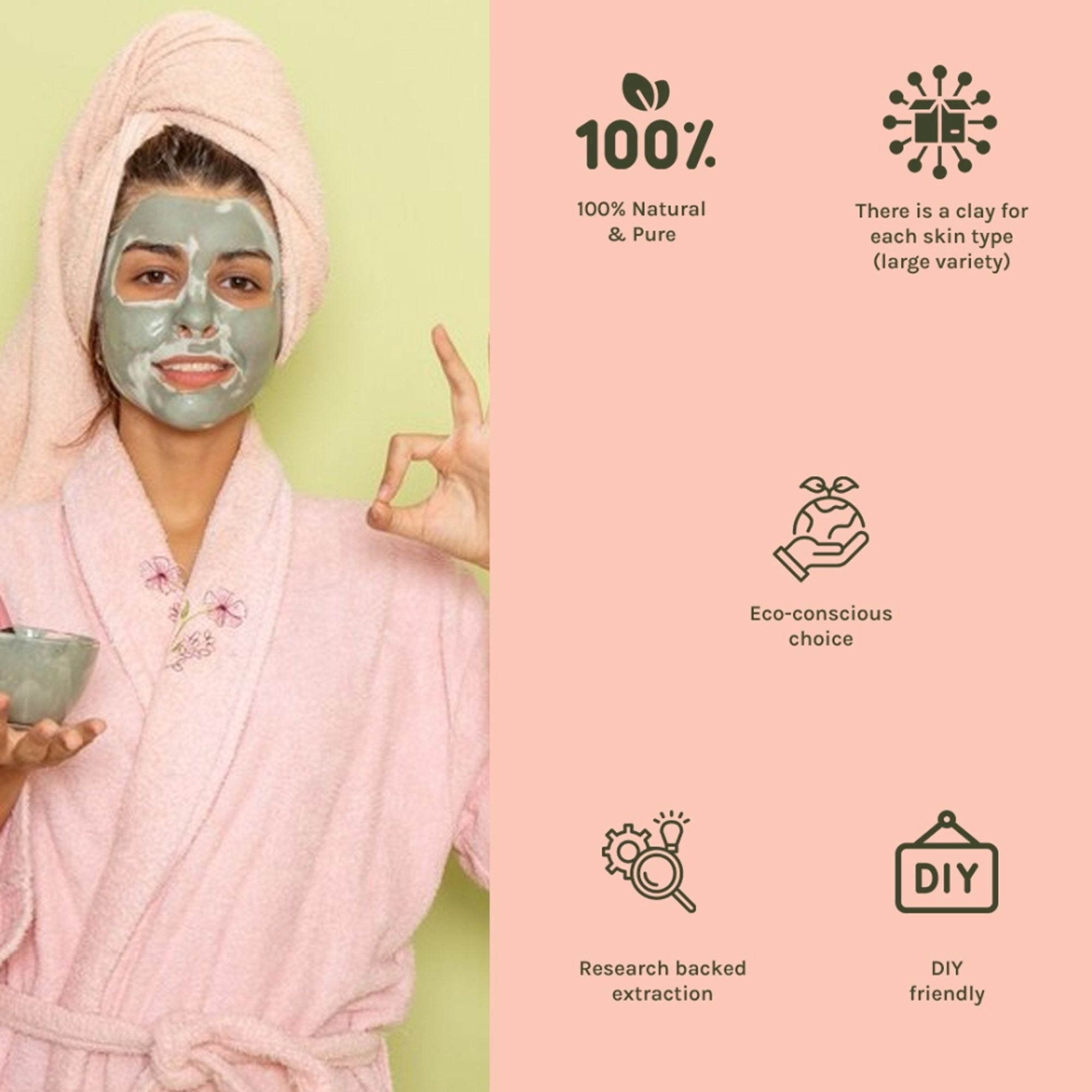 Tattvalogy Glacial Marine Cleansing Clay -Detoxifies, Tightens Pores & Revitalizes Dull Skin Natural - Distacart