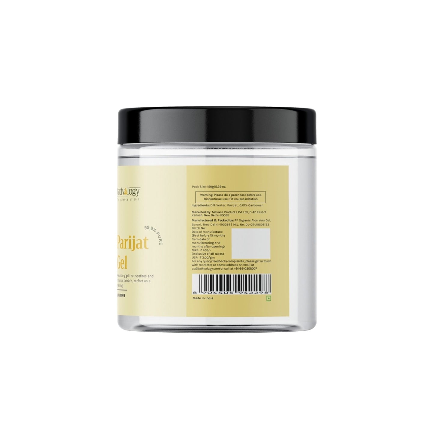 Tattvalogy Parijat Gel - Soothes Skin, Reduces Acne & Pigmentation for a Clear, Radiant Complexion - Distacart