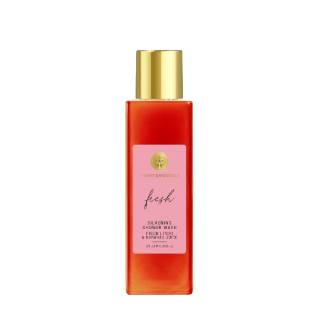 Forest Essentials Silkening Shower Wash Fresh Litchi & Buransh Juice - Distacart