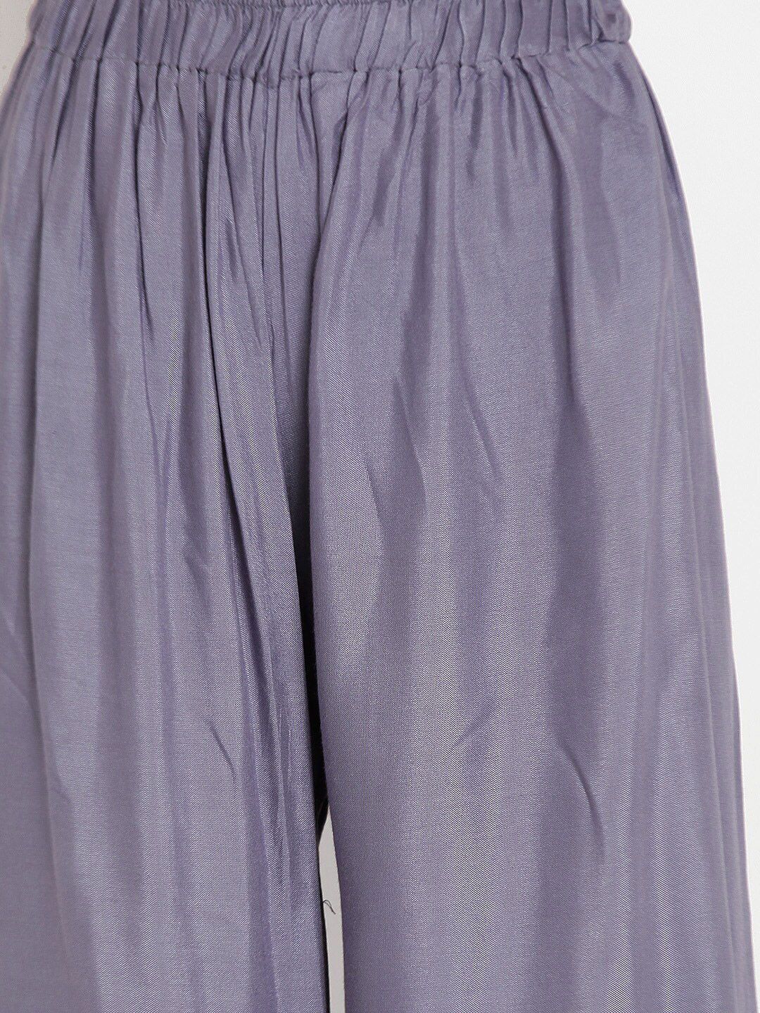 TAG 7 Women Grey & Navy Blue Set of 2 Flared Ethnic Palazzos