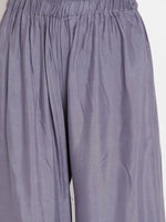 Thumbnail for TAG 7 Women Grey & Navy Blue Set of 2 Flared Ethnic Palazzos