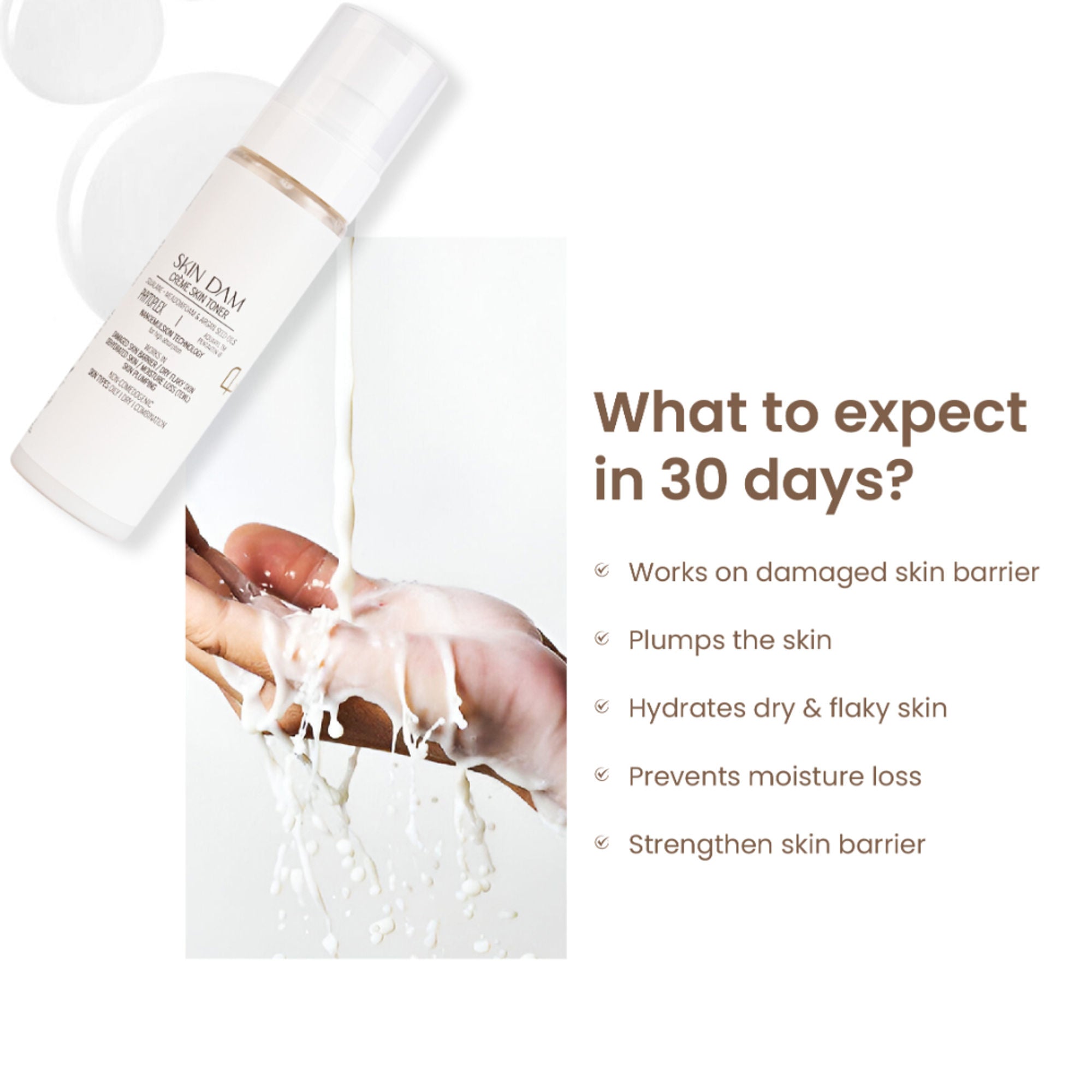 Personal Touch Skincare Skincare Skindam 2 In 1 Crème Milky Skin Toner Primer - Distacart