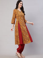 Thumbnail for Aks Ethnic Motifs Printed Regular Pure Cotton Kurta With Salwar - Distacart