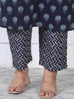 Thumbnail for Swasti Plus Size Ethnic Motifs Printed Regular Pure Cotton Kurta with Trousers & Dupatta