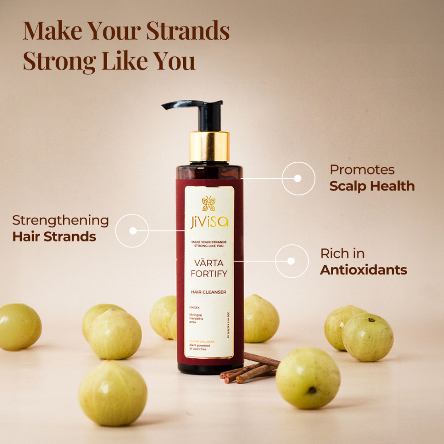 JiViSa Vrta Fortify Strengthening Hair Cleanser - Distacart