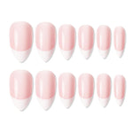 Thumbnail for shills professional reusable press on nails french almond spn744