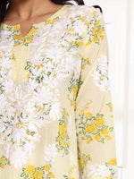 Thumbnail for HOUSE OF KARI Floral Embroidered Chikankari Pure Cotton Kurta - Distacart