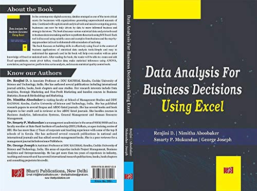 Data Analysis For Business Decisions Using Excel - Dista