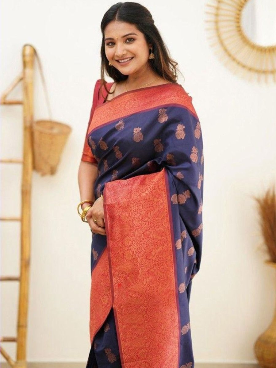 Anouk Woven Design Zari Banarasi Saree - Distacart