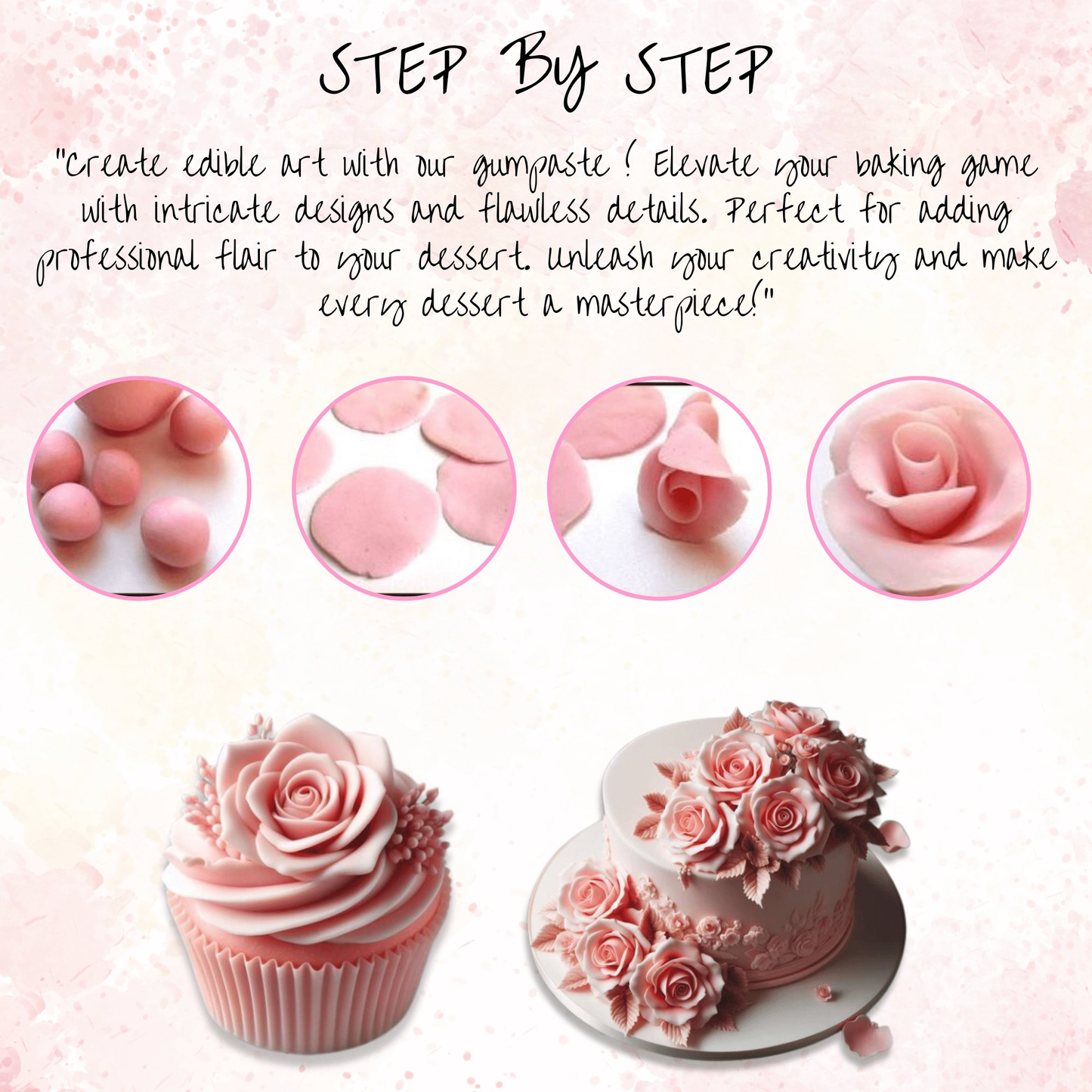 confect dusty pink gum paste br b 250 gms b